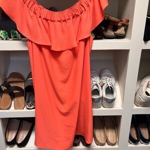 Nordstrom Coral Off-Shoulder Dress